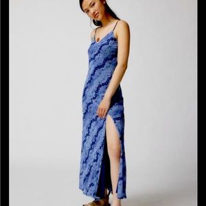 UO Mesh Paisley Midi Dress